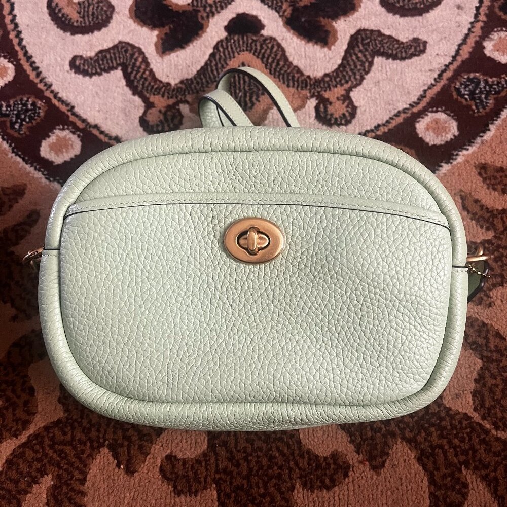 Coach Mint Green Crossbody Camera Bag